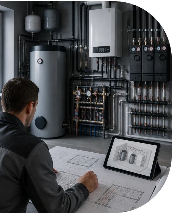 Проектирование котельной для дома и бизнеса в Сафонове