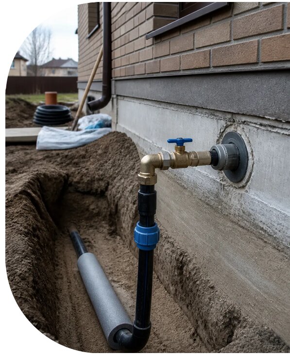Устройство ввода водопровода в дом в Сафонове от 8711 р. | АПаруса-Сфн